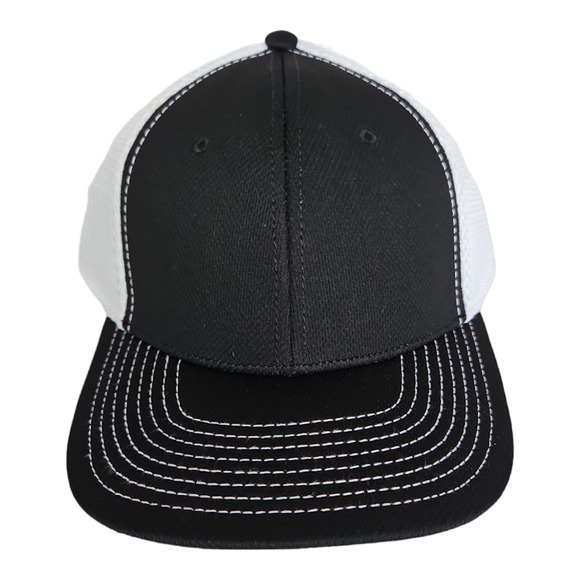 OC Sports Pro Flex Men's Medium/Large Baseball Hat,‎ Black and White Mesh, New - Picture 5 of 7